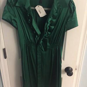 BCBG Max Azria Green Satin Dress-M
